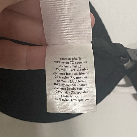 ONIA Johanna Top in Black White Straps Ribbed Curved Shape Adjustable Medium - Picture 10 of 11